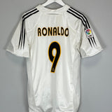 2004/05 REAL MADRID RONALDO #9 *PLAYER ISSUE* HOME SHIRT (L) ADIDAS