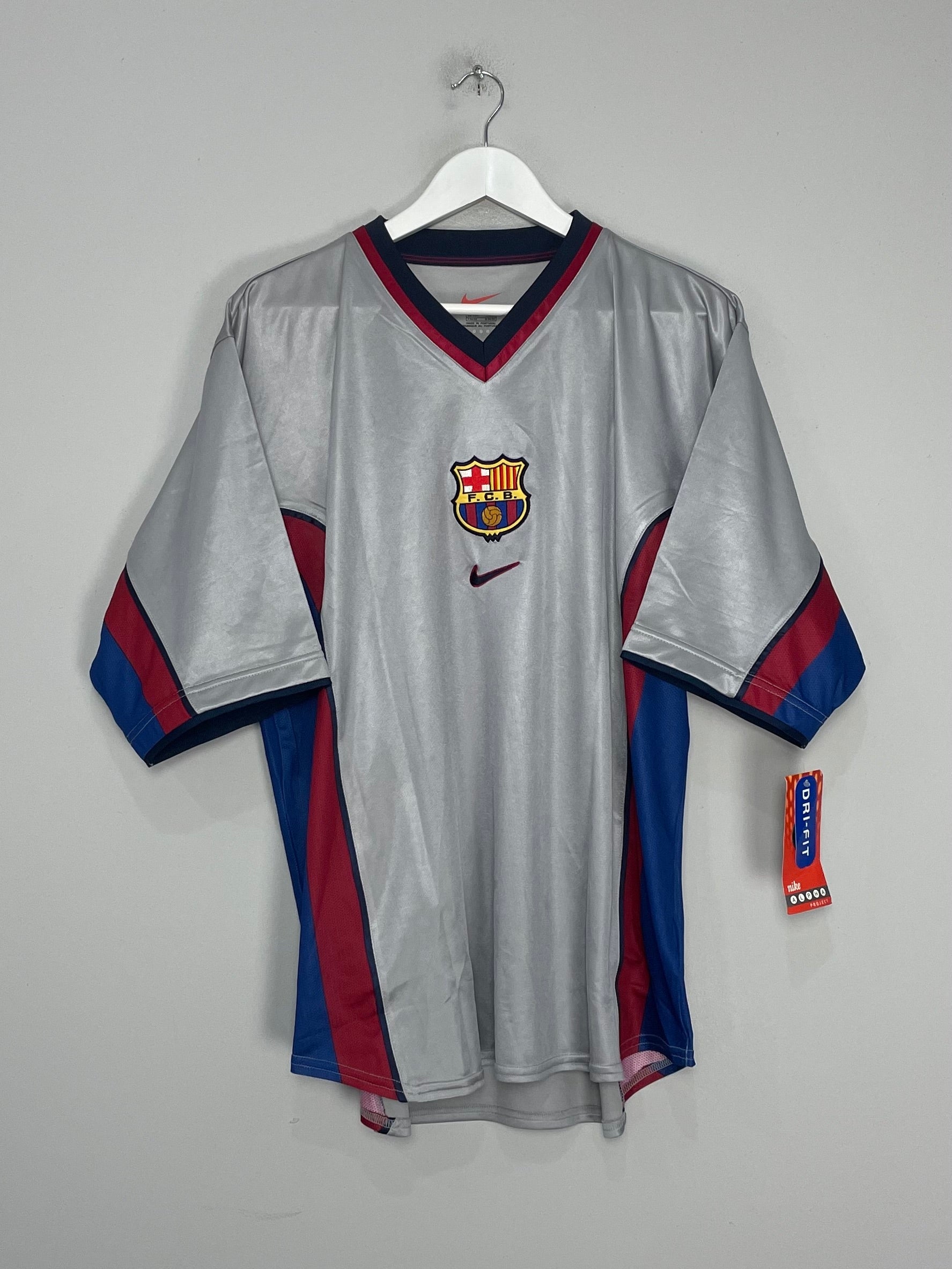 1998/01 BARCELONA #19 *PLAYER ISSUE* BNWT AWAY SHIRT (XL) NIKE