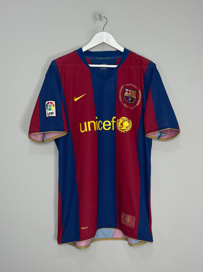 2007/08 BARCELONA MESSI #19 HOME SHIRT (XL) NIKE