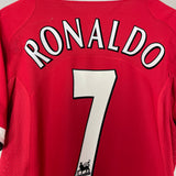 2004/06 MANCHESTER UNITED RONALDO #7 HOME SHIRT (L) NIKE