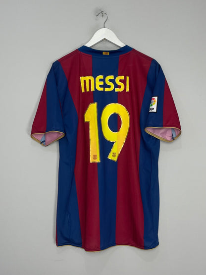 2007/08 BARCELONA MESSI #19 HOME SHIRT (XL) NIKE