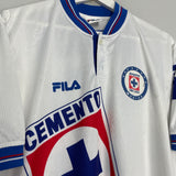 1999/00 CRUZ AZUL #12 HOME AWAY SHIRT (L) FILA