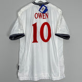 1999/01 ENGLAND OWEN #10 *BNWT* SIGNED HOME SHIRT (XL) UMBRO