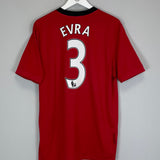 2009/10 MANCHESTER UNITED EVRA #3 HOME SHIRT (L) NIKE