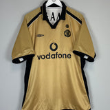 2001/02 MANCHESTER UNITED KEANE #16 *CENTENARY* AWAY/THIRD SHIRT (XL) UMBRO