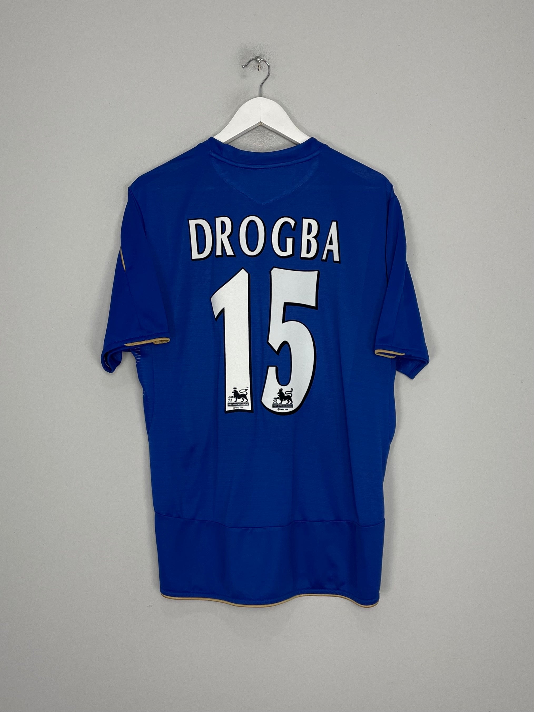 2005/06 CHELSEA DROGBA #15 *CENTENARY* HOME SHIRT (XL) UMBRO