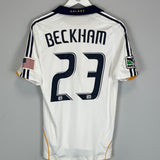 2008/09 LA GALAXY BECKHAM #23 *PLAYER ISSUE* HOME SHIRT (S) ADIDAS