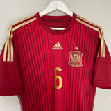 2013/15 SPAIN A.INIESTA #6 HOME SHIRT (M) ADIDAS