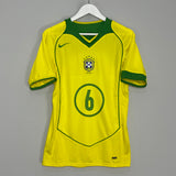 2004/06 BRAZIL R.CARLOS #6 HOME SHIRT (S) NIKE