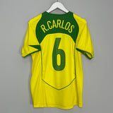 2004/06 BRAZIL R.CARLOS #6 HOME SHIRT (S) NIKE