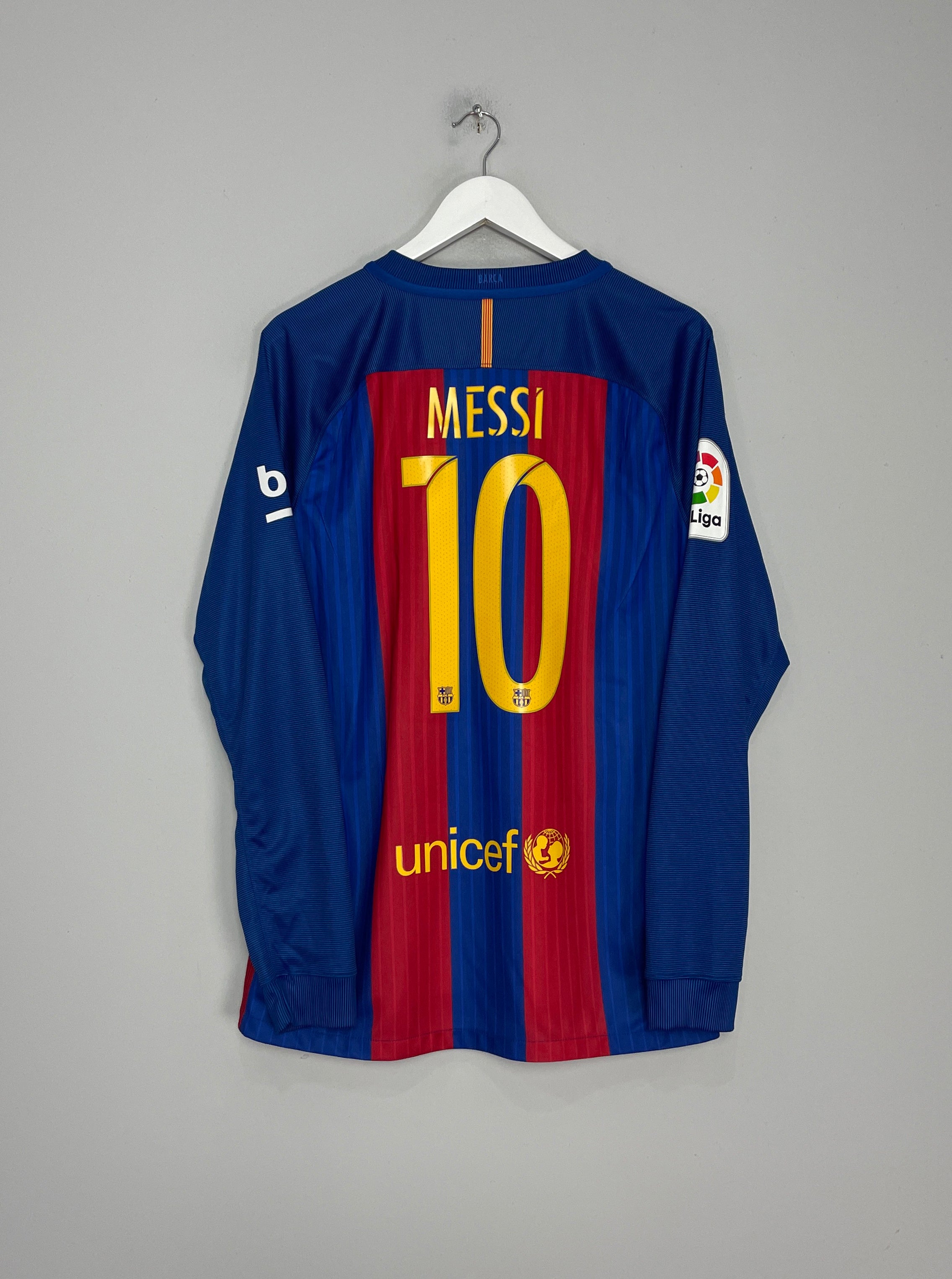 2016/17 BARCELONA MESSI #10 L/S HOME SHIRT (L) NIKE