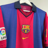 2000/02 BARCELONA XAVI #16 HOME SHIRT (L) NIKE