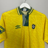 1991/93 BRAZIL HOME SHIRT (M) UMBRO