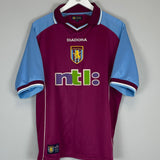 2000/01 ASTON VILLA GINOLA #14 HOME SHIRT (L) DIADORA