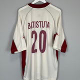 2001/02 ROMA BATISTUTA #20 AWAY SHIRT (XXL) KAPPA