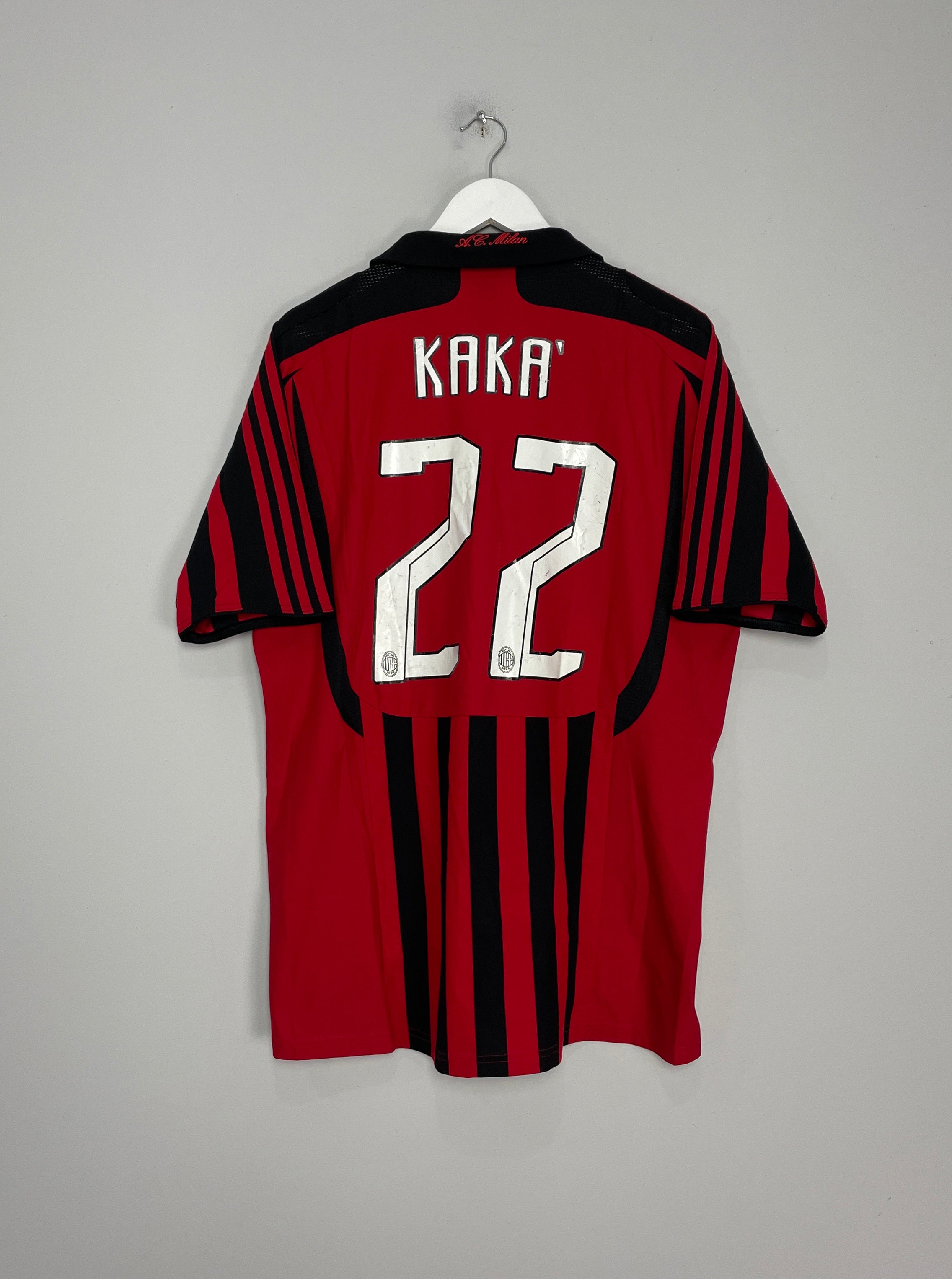 2007/08 AC MILAN KAKA #22 HOME SHIRT (L) ADIDAS