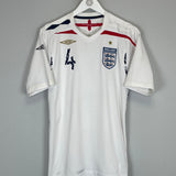 2007/09 ENGLAND GERRARD #4 HOME SHIRT (M) UMBRO