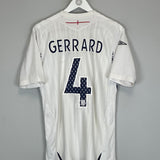 2007/09 ENGLAND GERRARD #4 HOME SHIRT (M) UMBRO