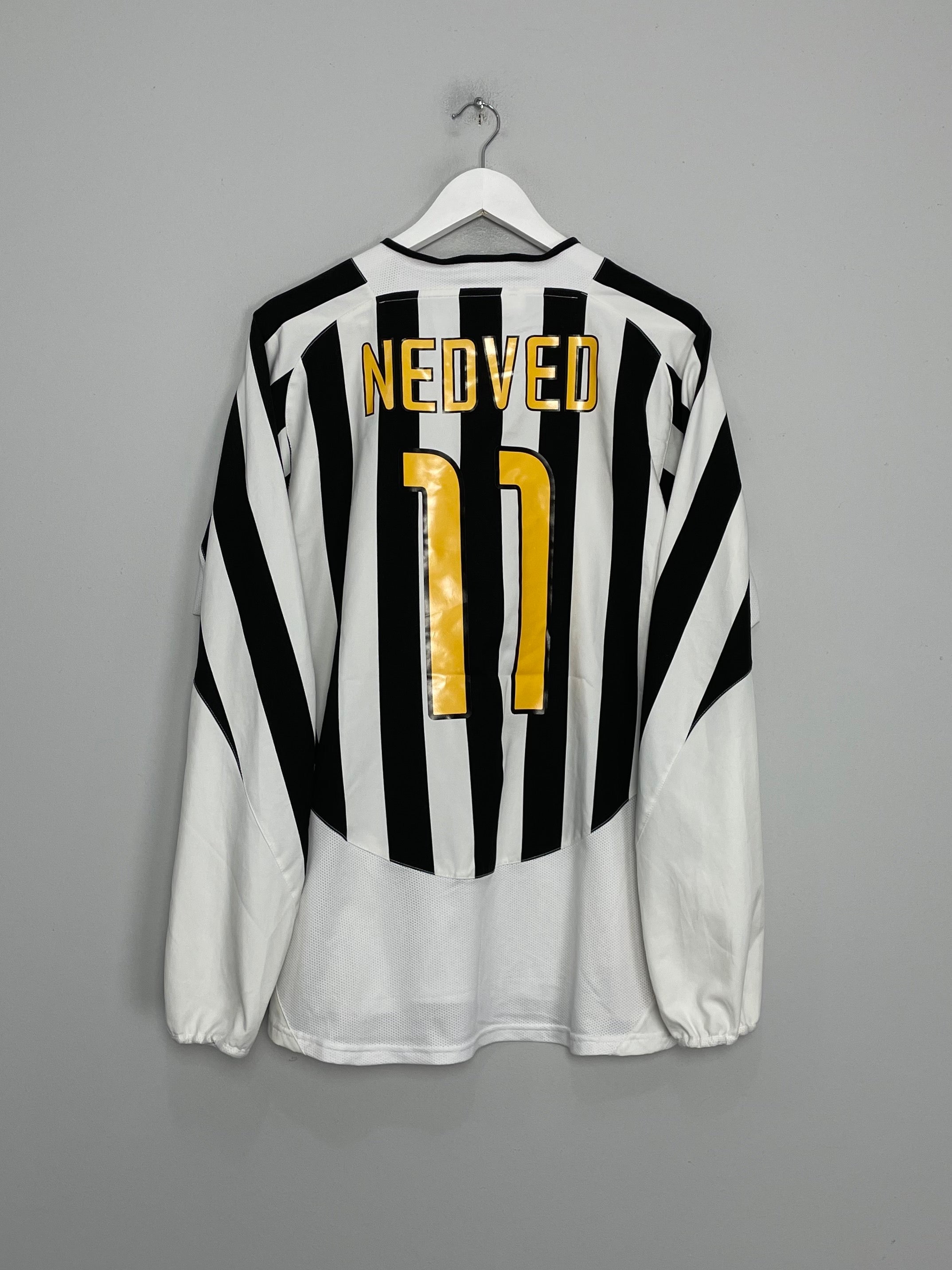 2003/04 JUVENTUS NEDVED #11 L/S HOME SHIRT (L) NIKE