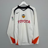 2005/06 VALENCIA AIMAR #21 L/S HOME SHIRT (M) NIKE