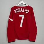 2004/06 MANCHESTER UNITED RONALDO #7 L/S HOME SHIRT (M) NIKE