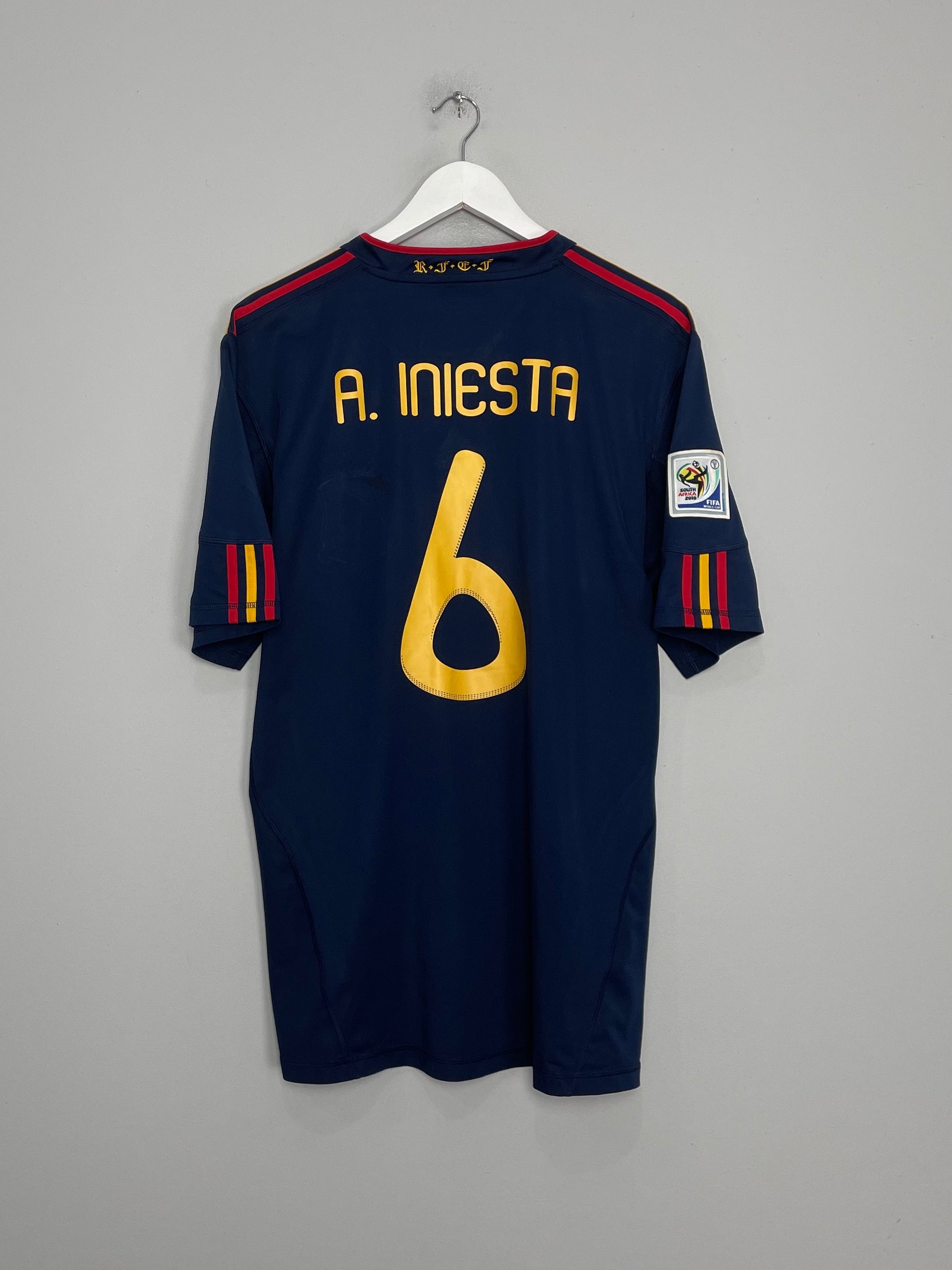 2010/11 SPAIN INIESTA #6 AWAY SHIRT (XL) ADIDAS