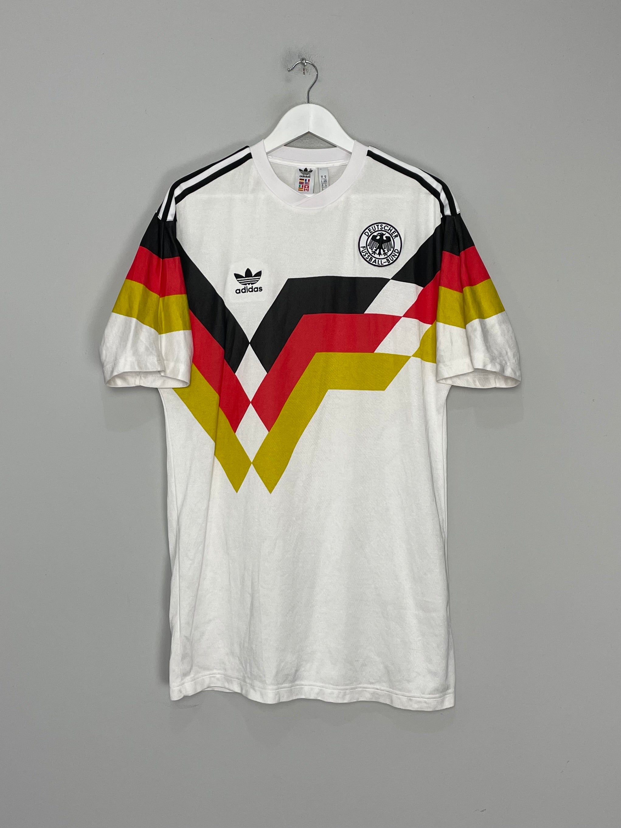 1990 GERMANY #10 *RE-ISSUE* HOME SHIRT (M) ADIDAS