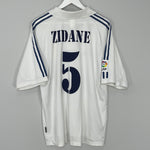 2001/02 REAL MADRID ZIDANE #5 HOME SHIRT (L) ADIDAS