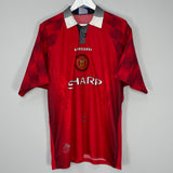 1996/98 MANCHESTER UNITED CANTONA #7 HOME SHIRT (XL) UMBRO