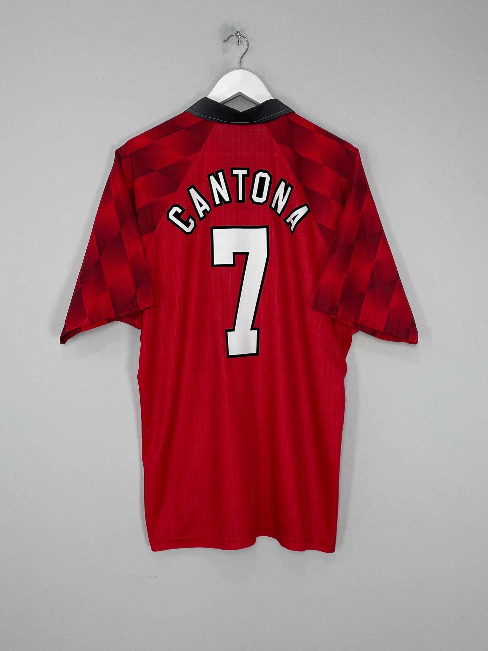 1996/98 MANCHESTER UNITED CANTONA #7 HOME SHIRT (XL) UMBRO