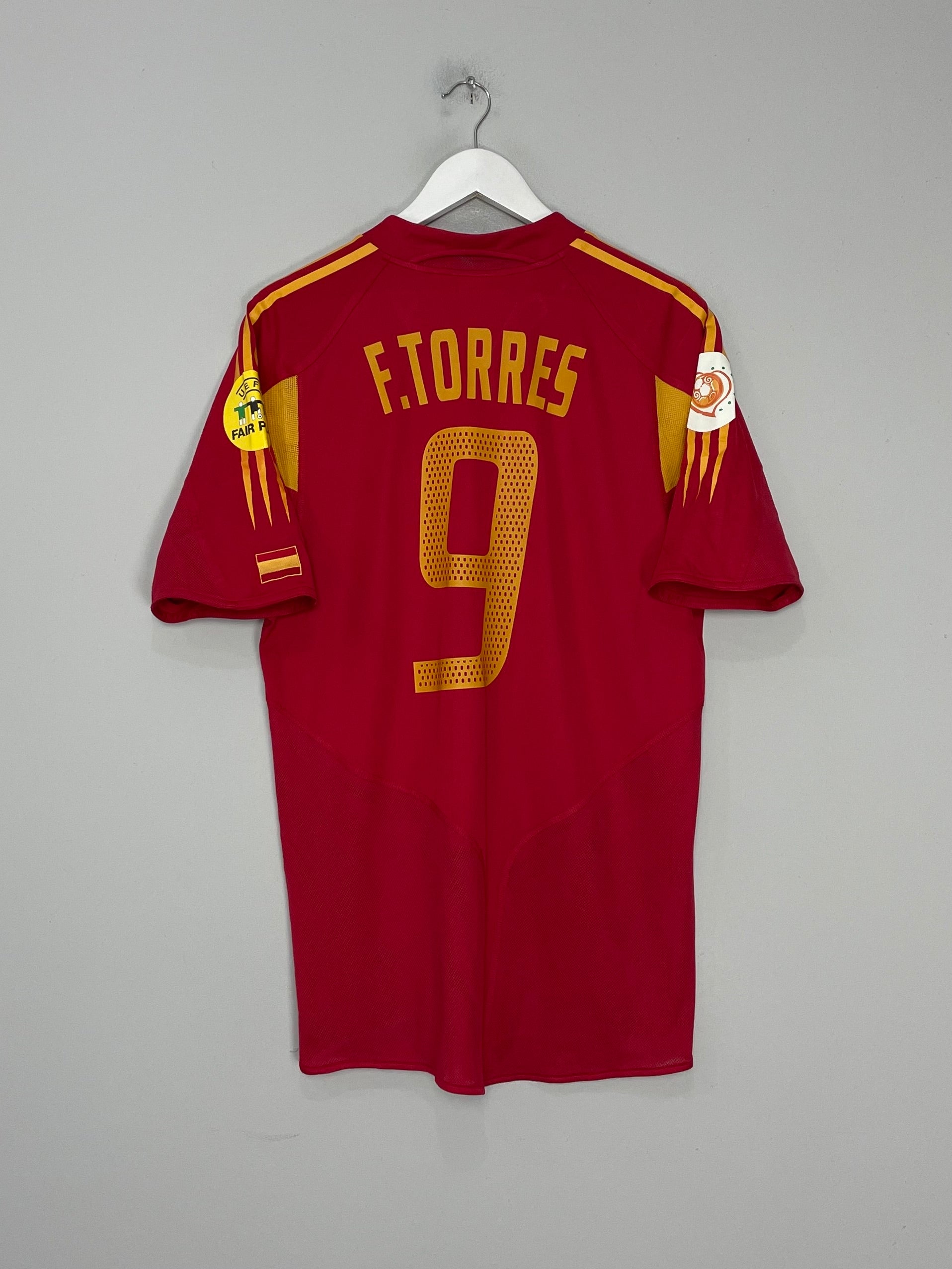 2004/06 SPAIN F.TORRES #9 HOME SHIRT (M) ADIDAS