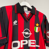 1996/97 AC MILAN BAGGIO #10 HOME SHIRT (L) LOTTO