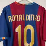 2006/07 BARCELONA RONALDINHO #10 HOME SHIRT (M) NIKE