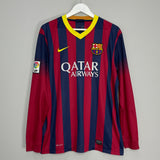 2013/14 BARCELONA MESSI #10 L/S HOME SHIRT (XL) NIKE