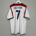 2003/05 ENGLAND BECKHAM #7 HOME SHIRT (XXL) UMBRO