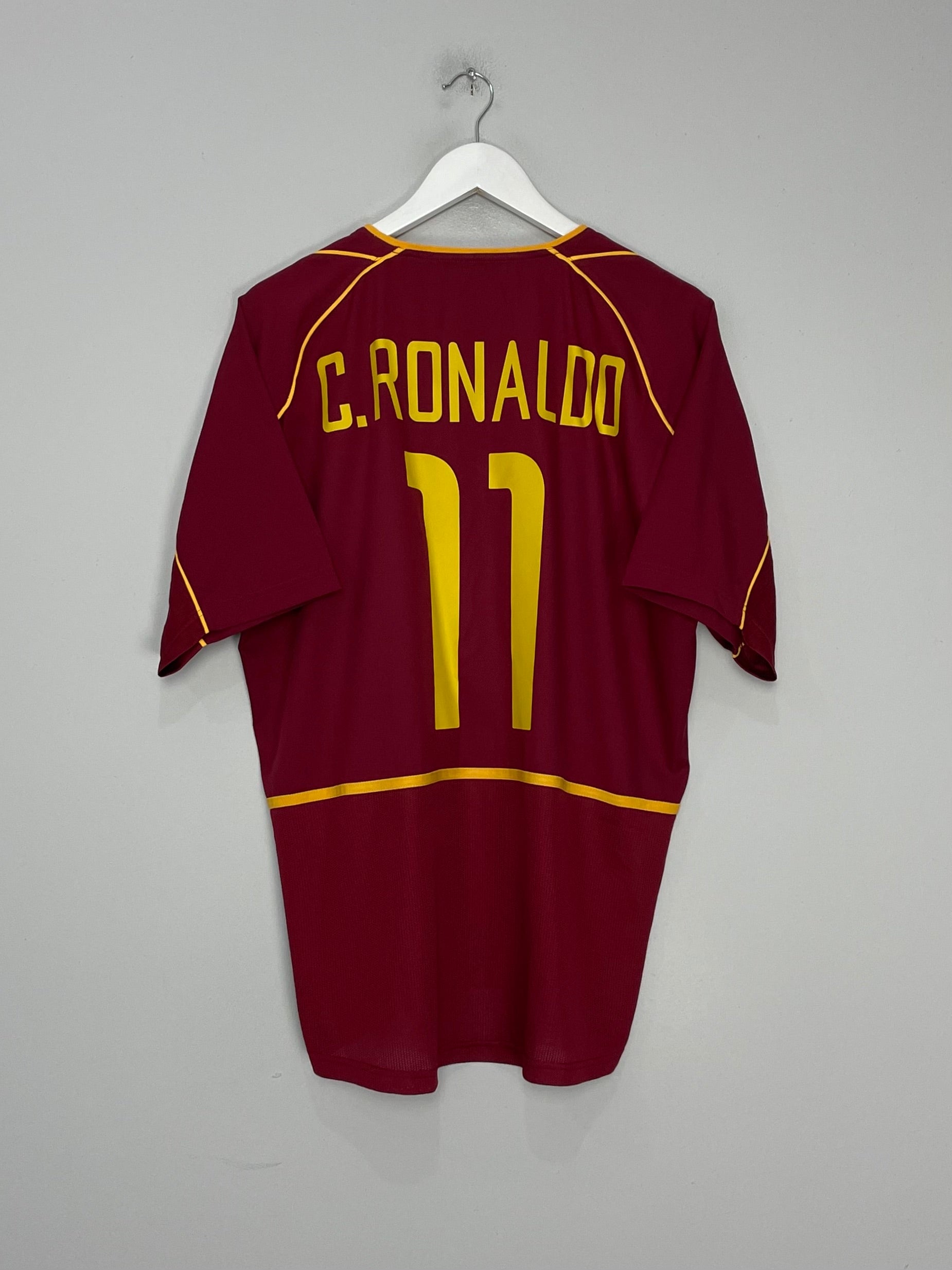 2002/04 PORTUGAL C.RONALDO #11 HOME SHIRT (L) NIKE