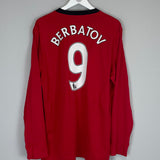 2009/10 MANCHESTER UNITED BERBATOV #9 L/S HOME SHIRT (XL) NIKE