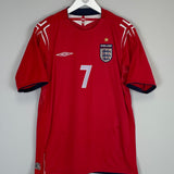 2004/06 ENGLAND BECKHAM #7 AWAY SHIRT (L) UMBRO