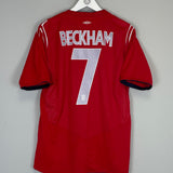 2004/06 ENGLAND BECKHAM #7 AWAY SHIRT (L) UMBRO