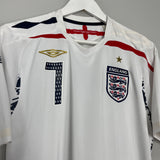 2007/09 ENGLAND BECKHAM #7 HOME SHIRT (M) UMBRO