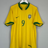 2006/08 BRAZIL RONALDO #9 HOME SHIRT (M) NIKE