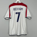 2003/05 ENGLAND BECKHAM #7 HOME SHIRT (XXL) UMBRO