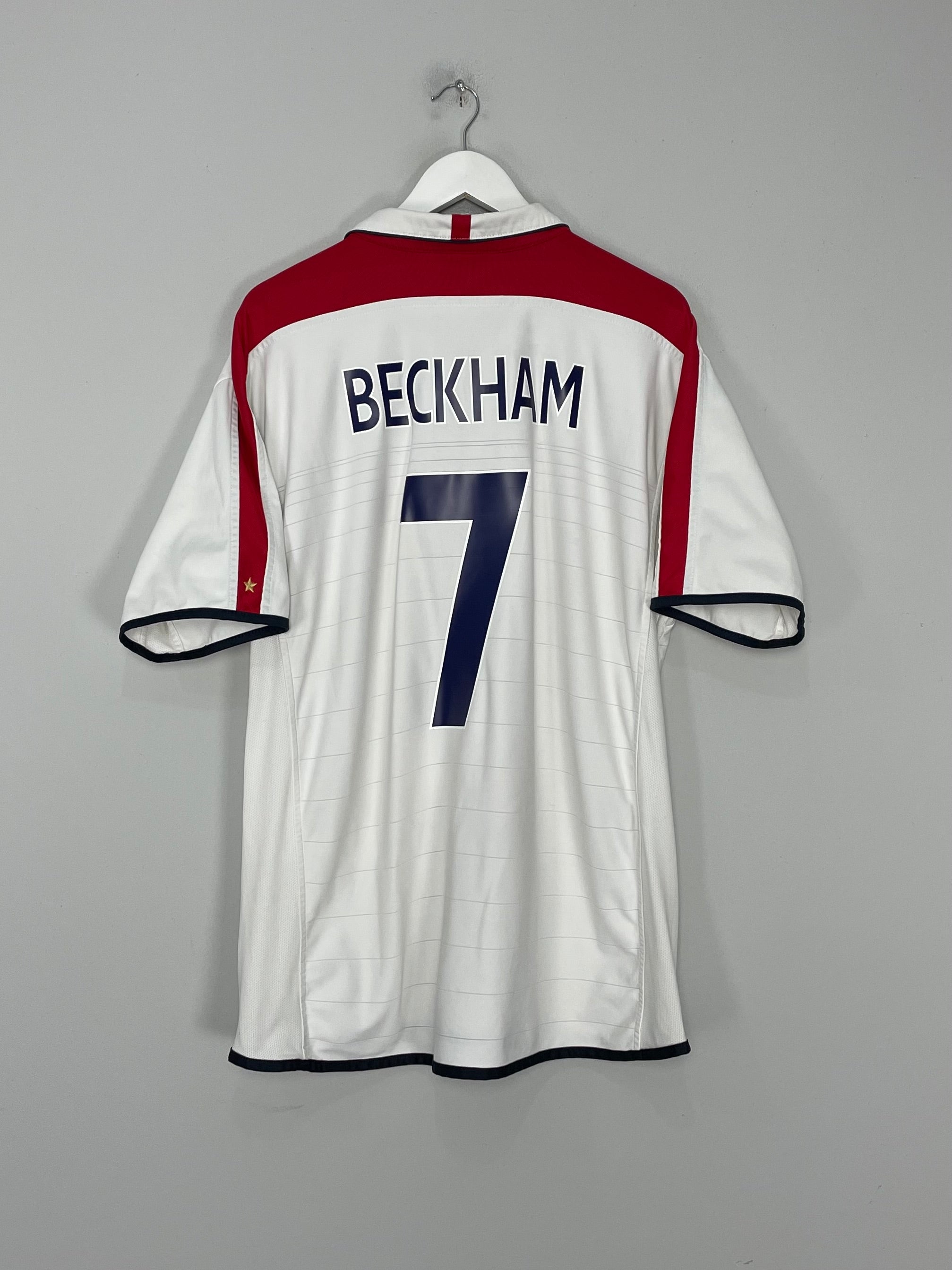 2003/05 ENGLAND BECKHAM #7 HOME SHIRT (XXL) UMBRO