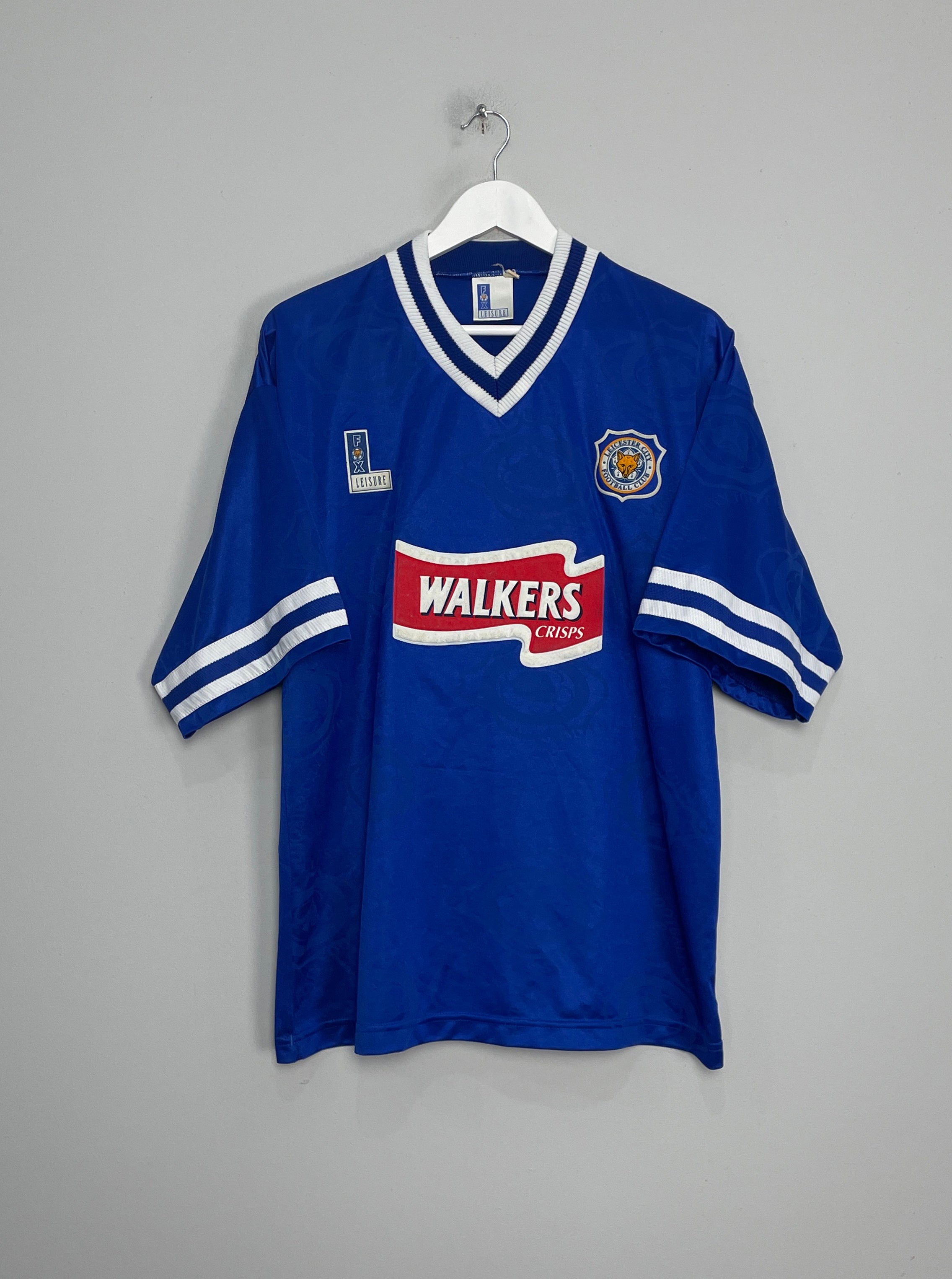 1996/98 LEICESTER CITY HOME SHIRT (L) FOX LEISURE