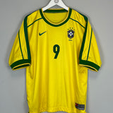 1998/00 BRAZIL RONALDO #9 HOME SHIRT (L) NIKE