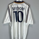 1998/00 REAL MADRID SEEDORF #10 HOME SHIRT (XL) ADIDAS