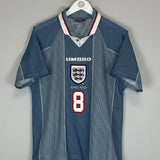 1996/97 ENGLAND GASCOIGNE #8 AWAY SHIRT (M) UMBRO