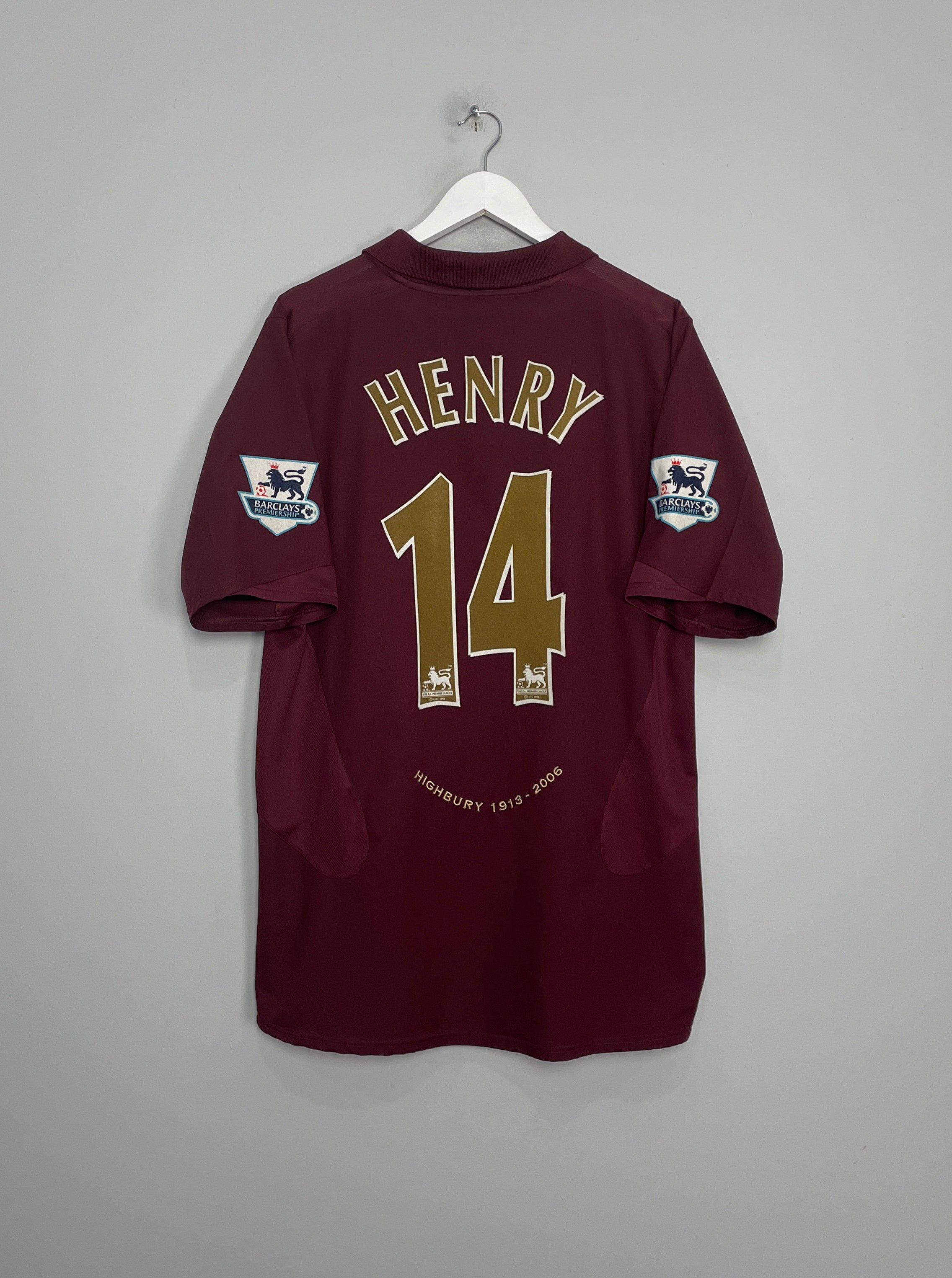 2005/06 ARSENAL HENRY #14 HOME SHIRT (XL) NIKE