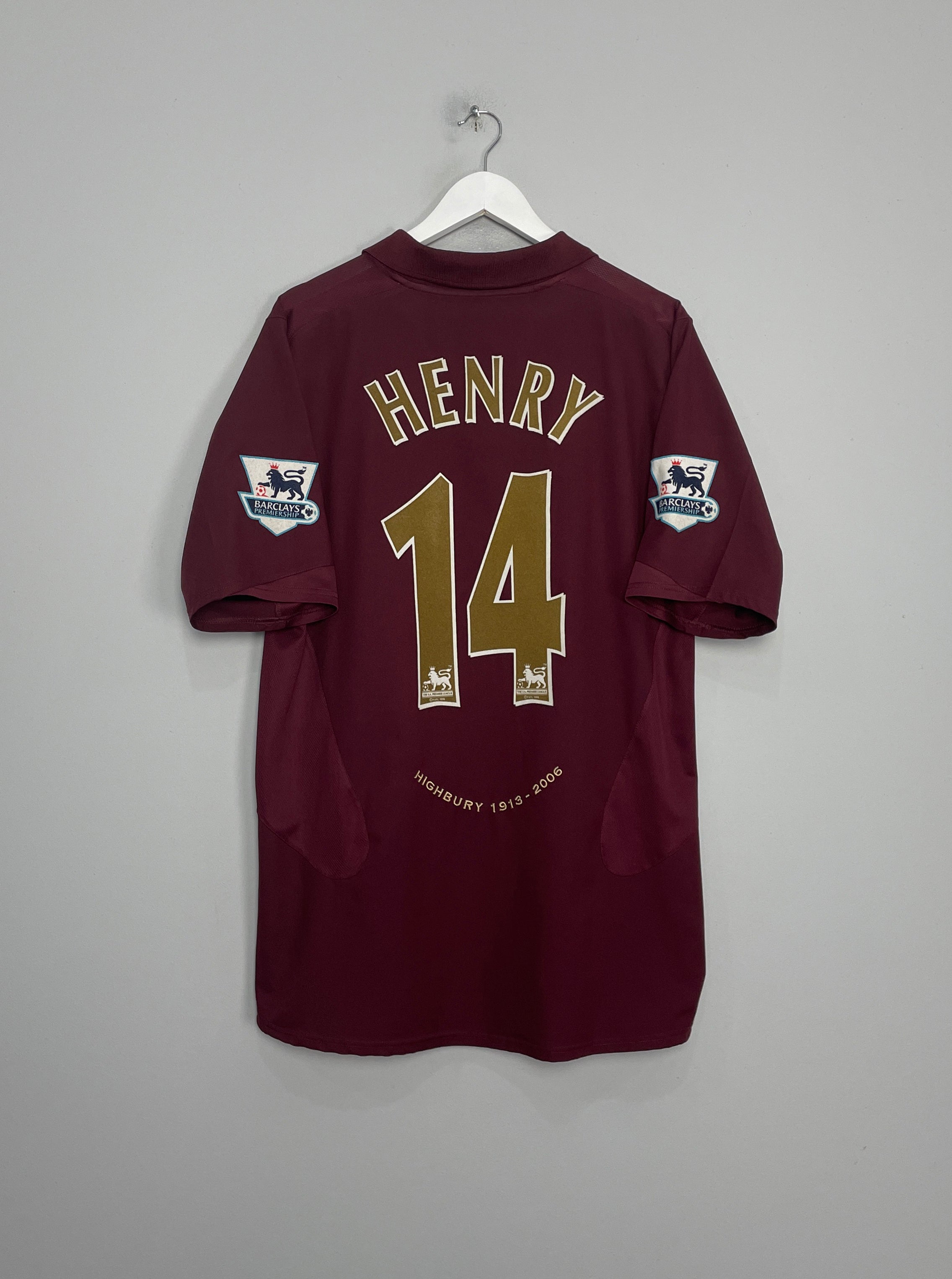 2005/06 ARSENAL HENRY #14 HOME SHIRT (XL) NIKE