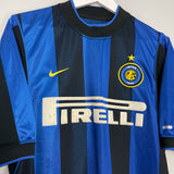 2000/01 INTER MILAN RONALDO #9 HOME SHIRT (M) NIKE